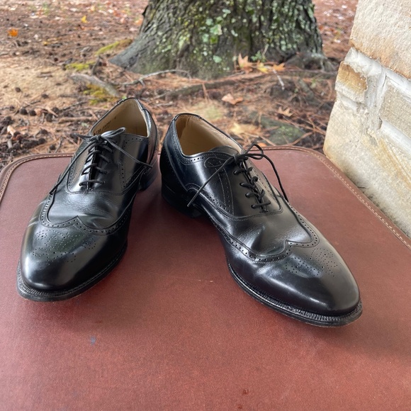 Men\'s Vintage Johnston & Murphy Size 10.5 A/3A Black Aristocraft Oxfords main image 13